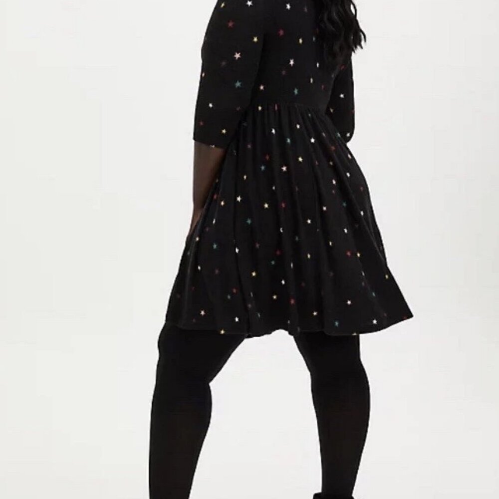 Torrid - Super Soft Plush Star Skater Dress - Picture 3 of 7